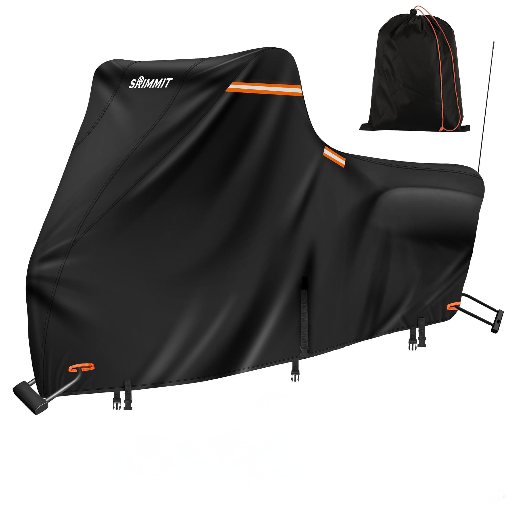 Heavy Duty Motorcycle Cover with Nano Material,420D Motorbike Covers Waterproof Outdoor Storage,Moped Cover for for Touring Models with Side Box