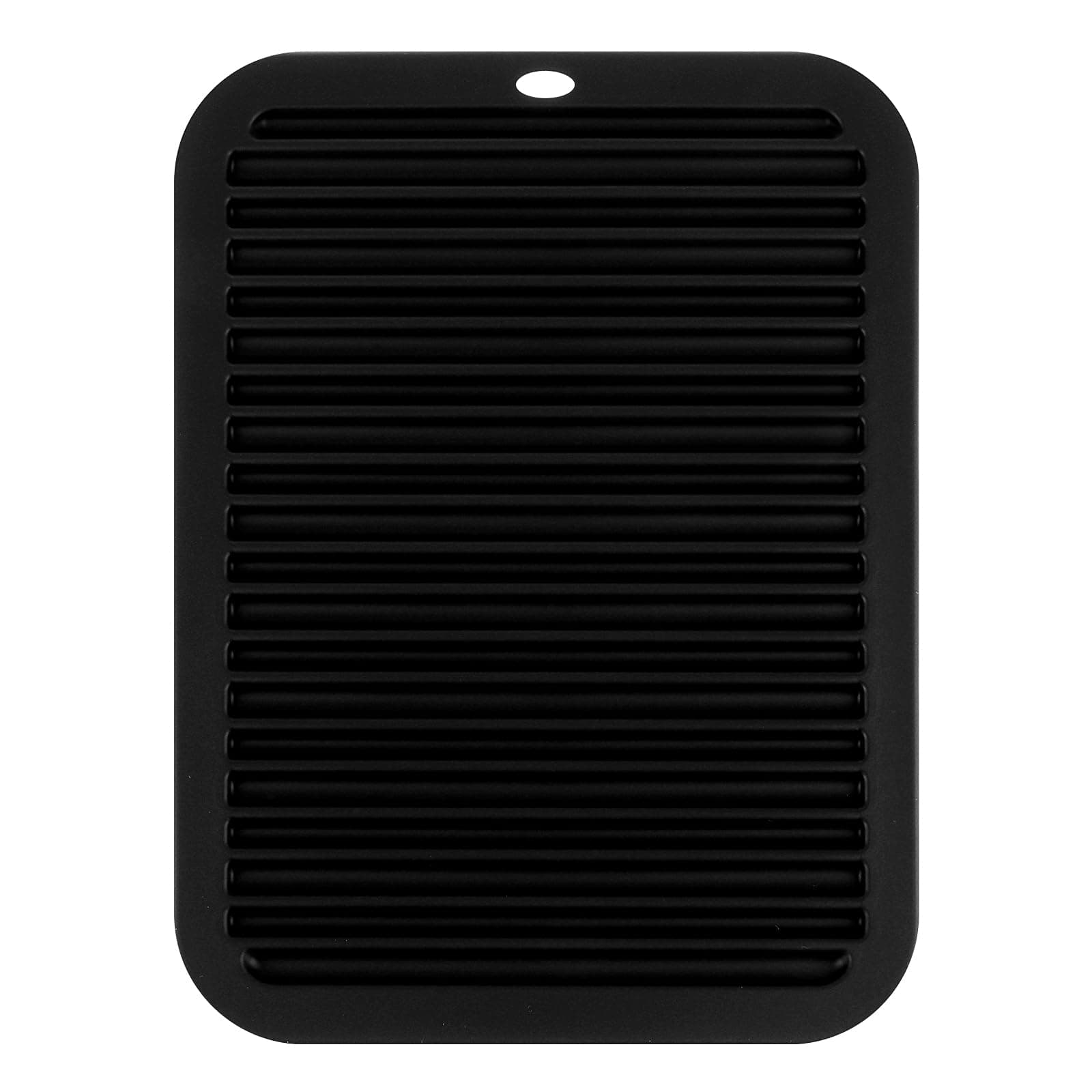 Large Silicone Heat Resistant Mat, 12"x 9" Professional Heat Mat for Curling Iron, Hair Strainghtener and Styling Tool Appliances, Flat Iron Mat, Travel Silicone Mat for Hair Dryer Salon Tools, Black