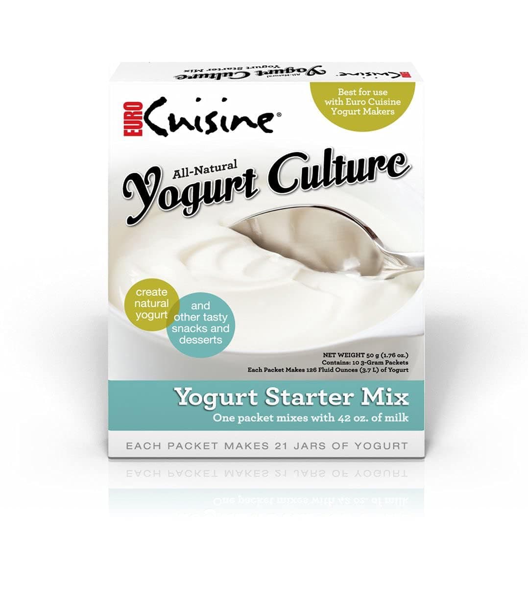 Euro Cuisine Ri1020 All Natural Yogurt Culture Starter – Perfect For Dairy Free, Whole Milk, Protein Probiotic Pouches Smooth, Creamy Homemade