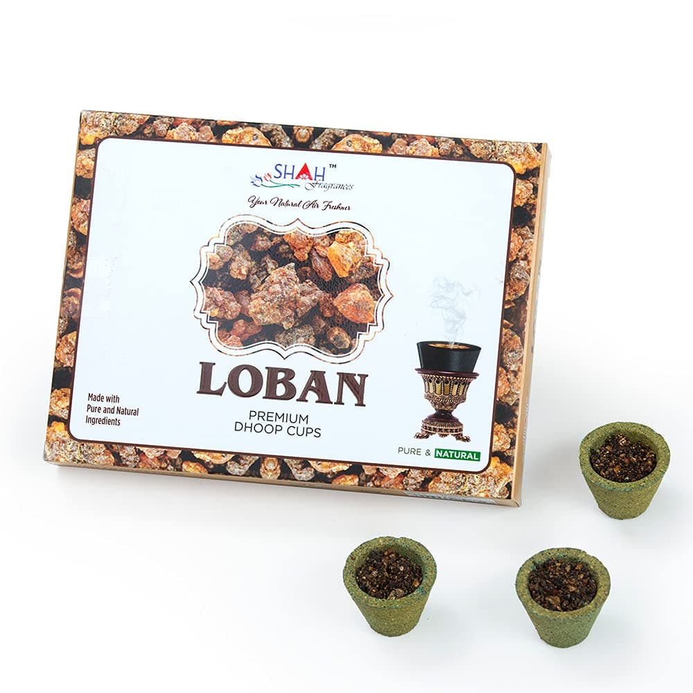 Shah Fragrances Premium Loban Sambrani Cup Dhoops (Pack of 5)(60 Cups)