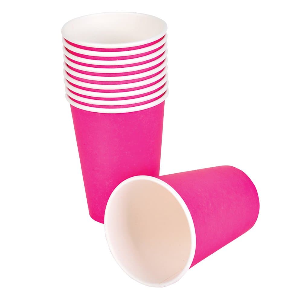 Rhode Island Novelty 9oz HOT PINK PAPER CUPS