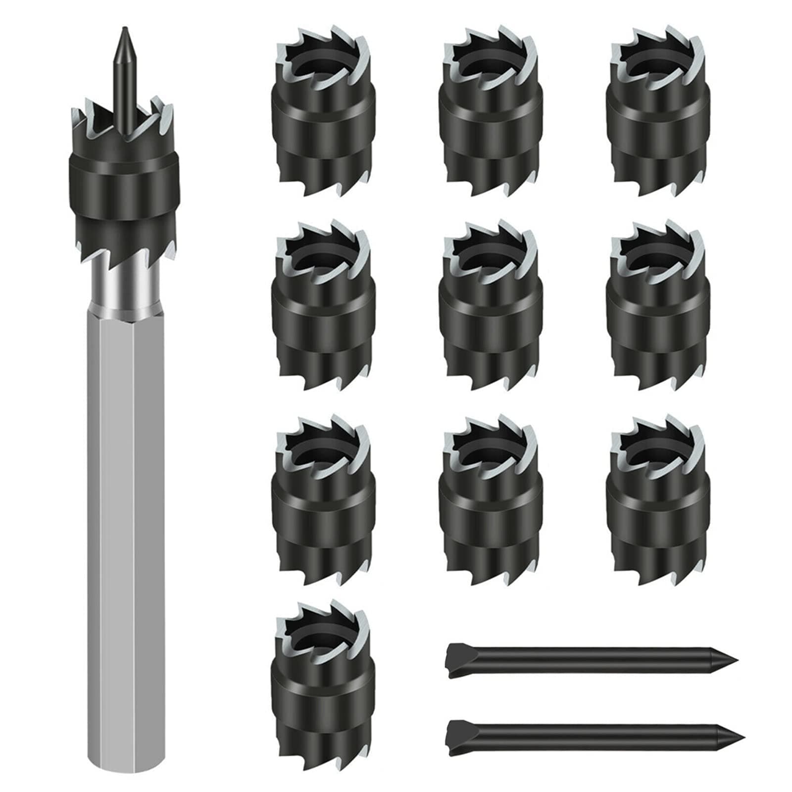 Spot Weld Cutter, Sheet Metal Hole Cutter, Punch Remover Panel Separator for Power Drill Welding Auto Body Work Tool, 3/8 Inch Drill Bit Tools, 13 Pieces