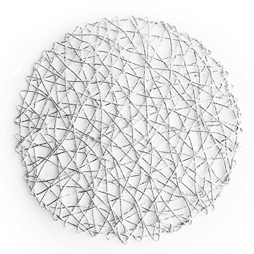 Silver Mesh Construction Round Placemat