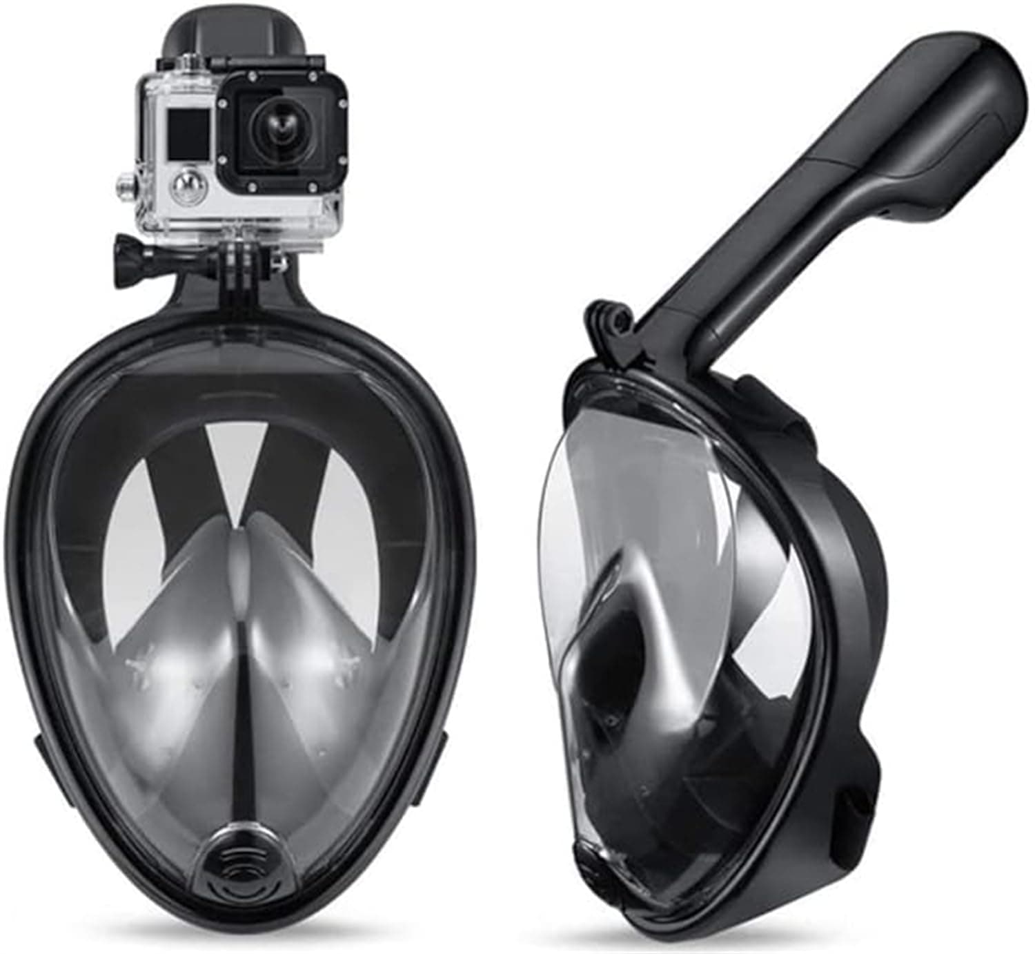 SKEIDO Swimming Diving Snorkeling Full Face Mask Surface Scuba for Action camera