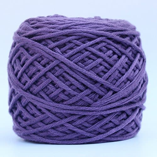 200g Smooth Cotton Yarn for Knitting Soft Natural Double Crochet Craft (Purple 14)