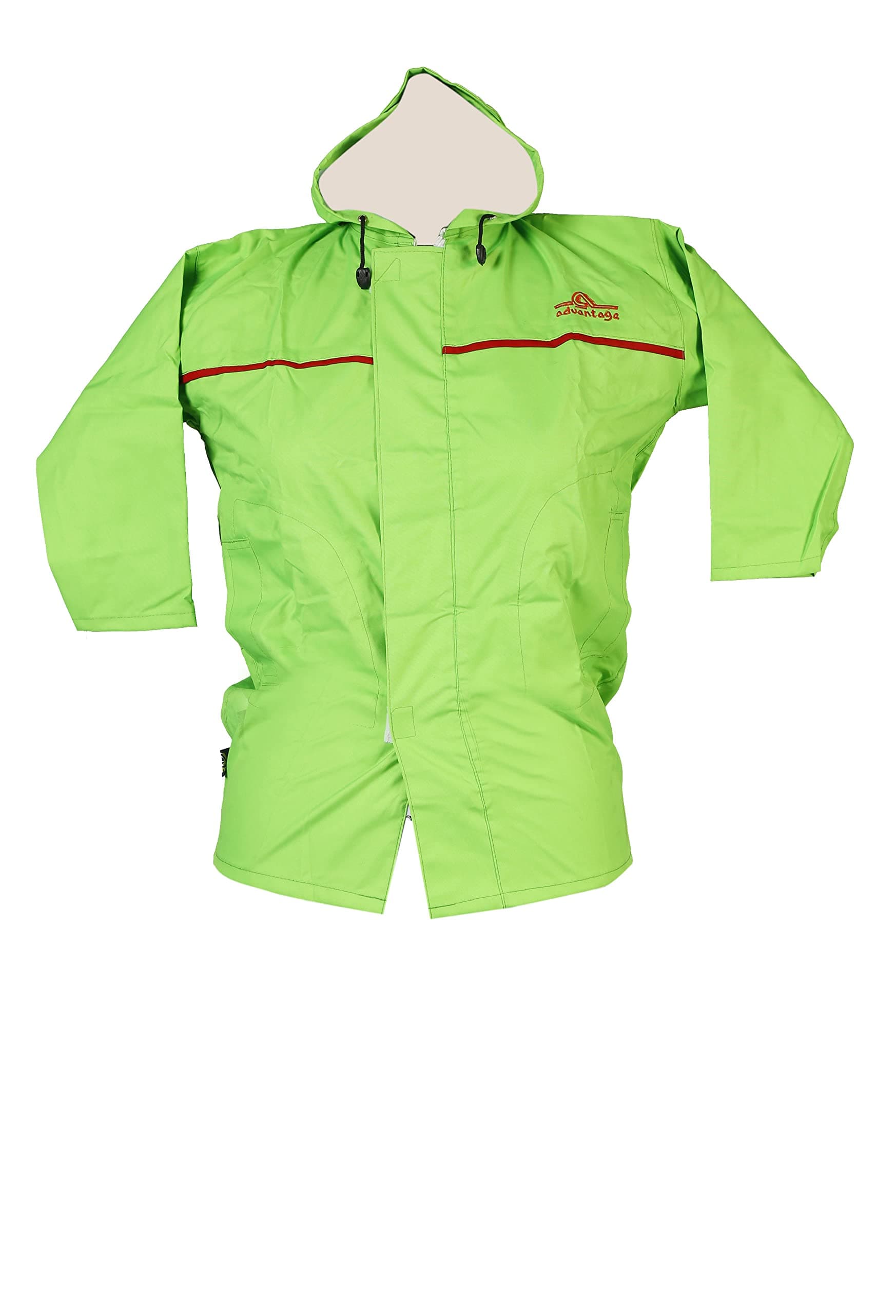 SOUNIK FASHION SDSKids green raincoat with hood and bag slot for school outdoors for kids age group 3-14 years