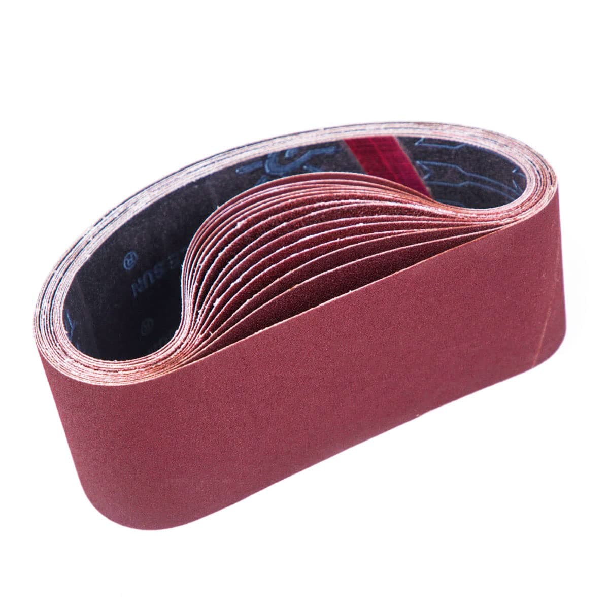 STEBRUAM Abrasive Belt 75 x 533 mm, Mixed Sanding Belts (3 x 80/120/150/240/400 Grits) for Belt Sanders (15 Pieces)