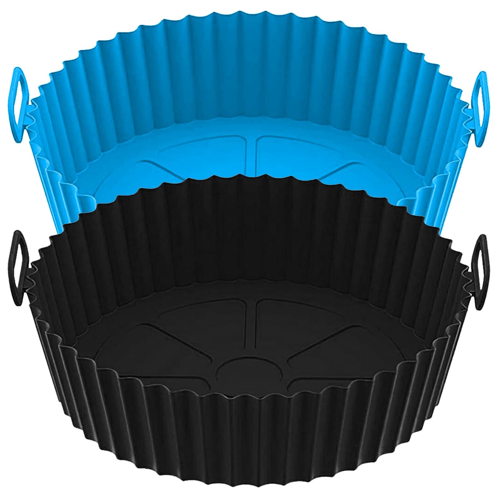 KIFT Silicone Air Fryer Liner Round Reusable, 8 inch 20cm 2Pcs Non-Stick Circular Pot for 3.4-6.8L Fryers Accessories, Airfryer Liners for Air Fryer Basket Suitable for COSORI, Ninja, Tower and More