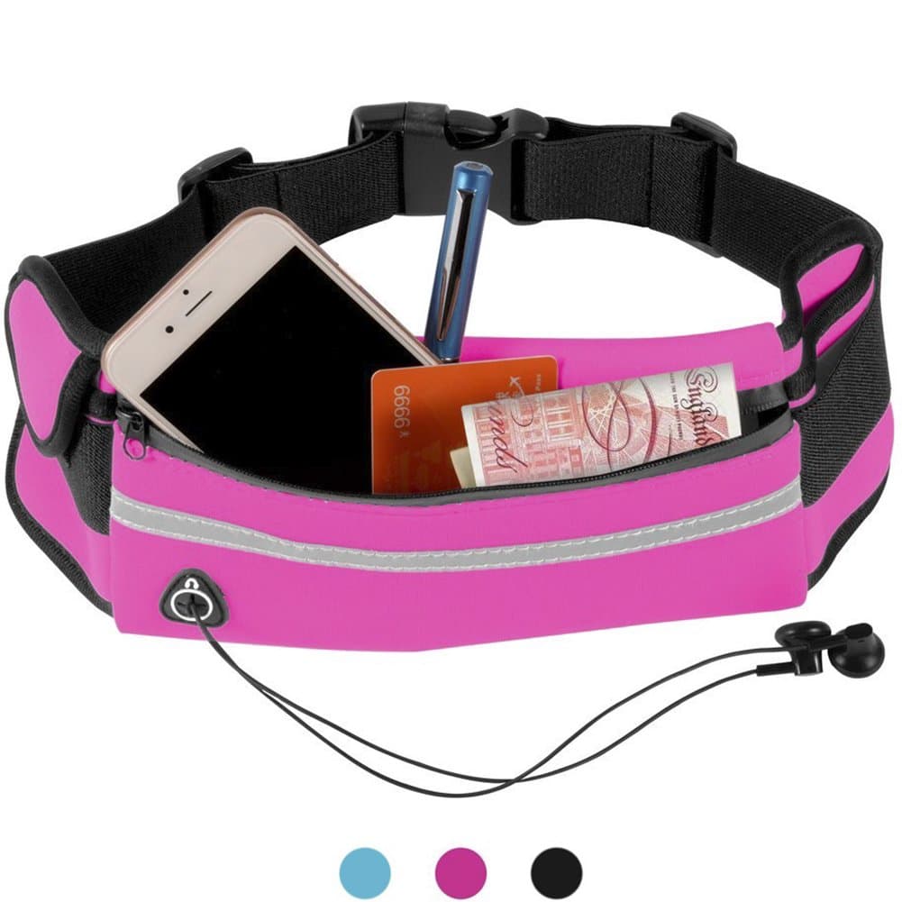 AuBer Running Belt Waist Pack Fanny Pack Men Bum Bag Women Travel Money