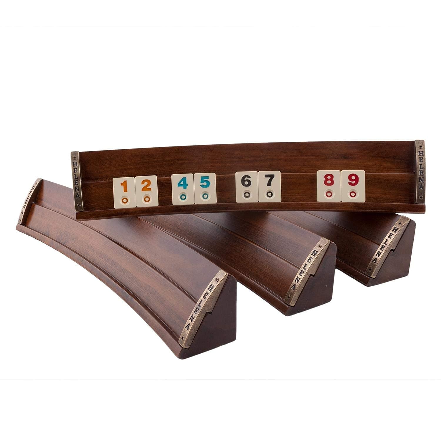 Helena wood art Wooden Oval Rummy Board Game Set