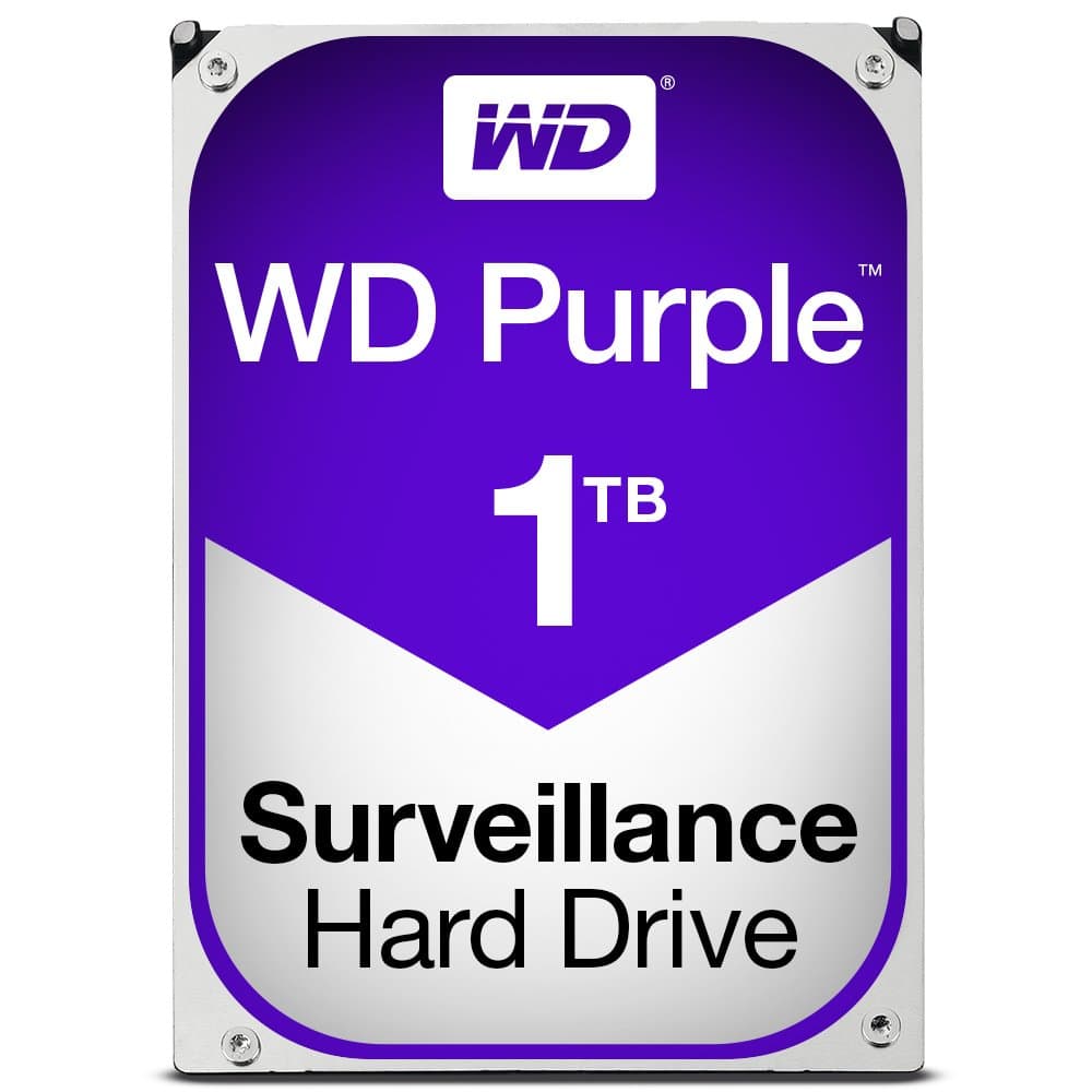WD Purple 1TB Surveillance Hard Disk Drive - Intellipower SATA 6 Gb/s 64MB Cache 3.5 Inch