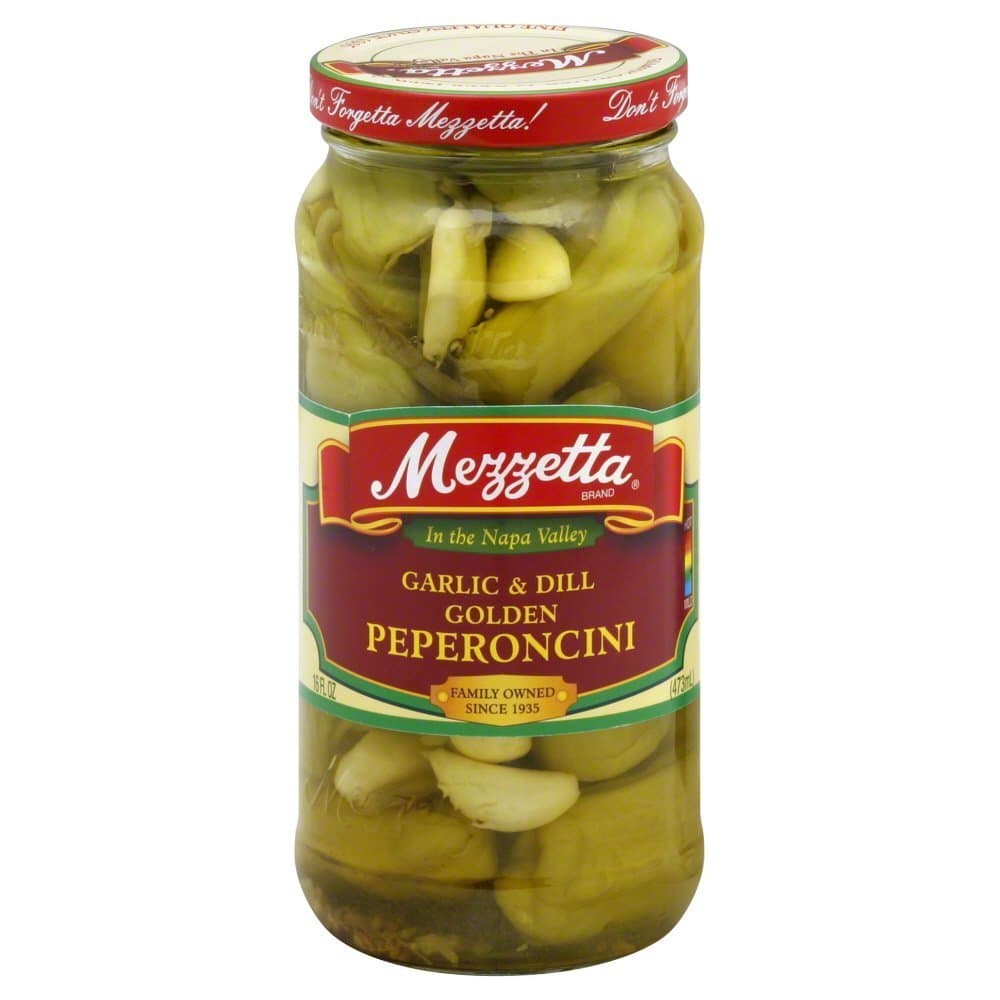 G L Mezzetta Peppers, Glc&Dill Pprncni, 16-Ounce (Pack of 6)