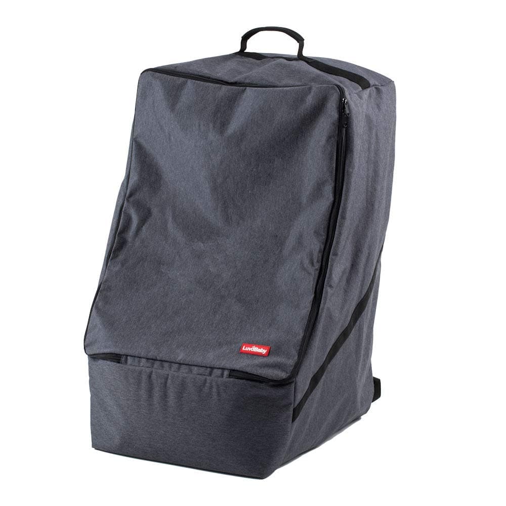 Premium Car Seat Travel Bag for Air Travel - Padded Carseat Backpack for Airplane Gate Check in - Denim Color