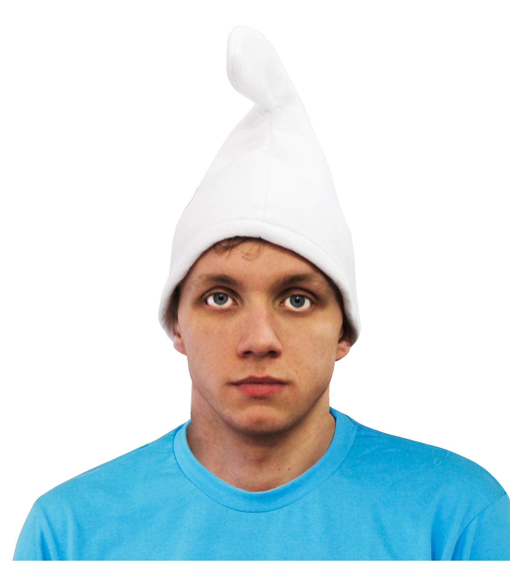 Adult White Gnome Hat Fancy Dress Costume Accessory. One Size Fits All Adults. Perfect For Dressing Up as a Smurf. by Country Club