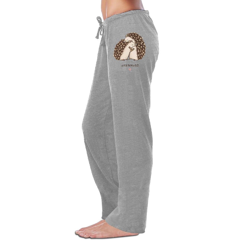 MEGGE Women's Hedgehog Elastic Athletic Lounge Sweatpants Ash
