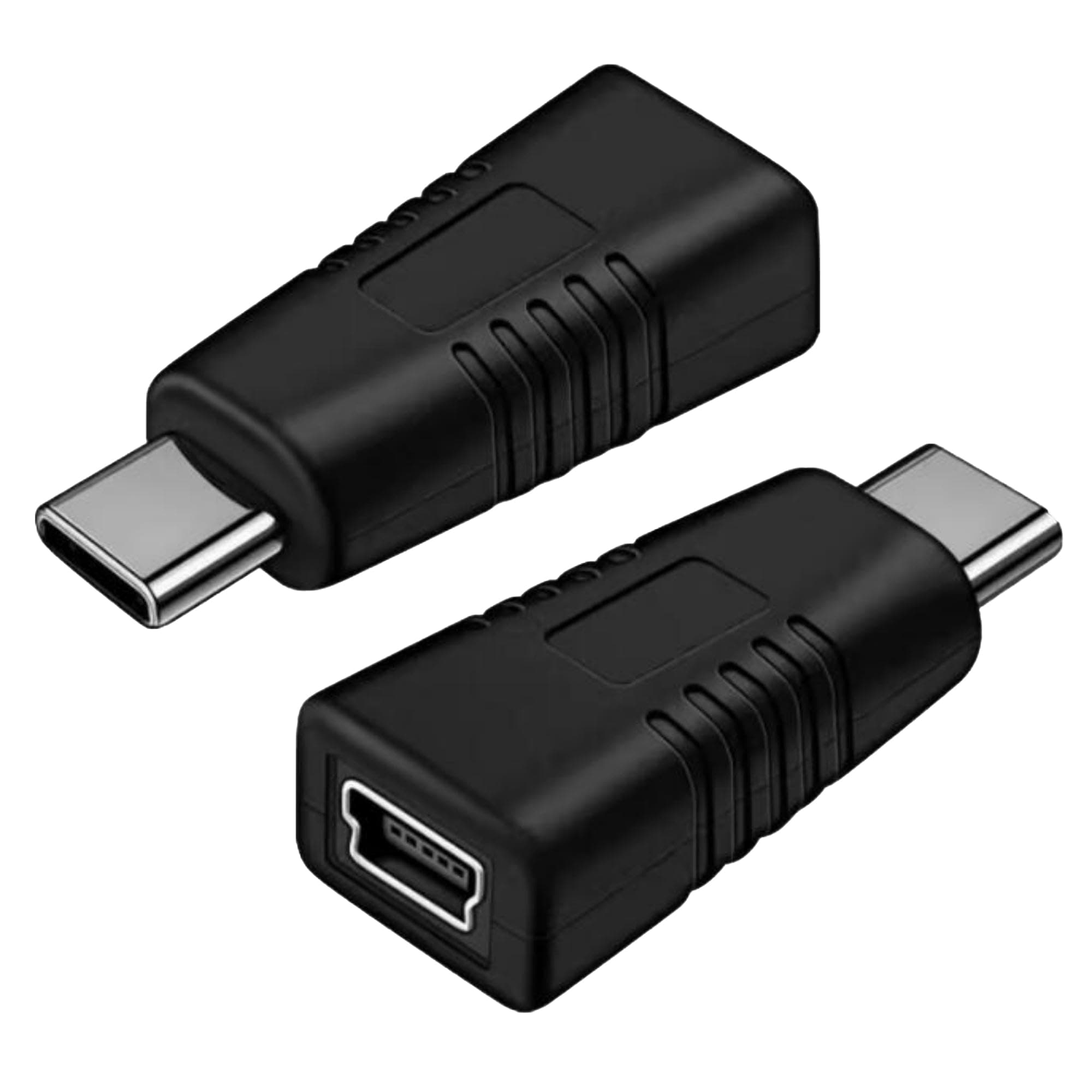 USB C to Mini USB Adapter [2 Pack], Type C Male to Mini USB Female Adapter Suitable for in Car Dashcam, Camera, Etc