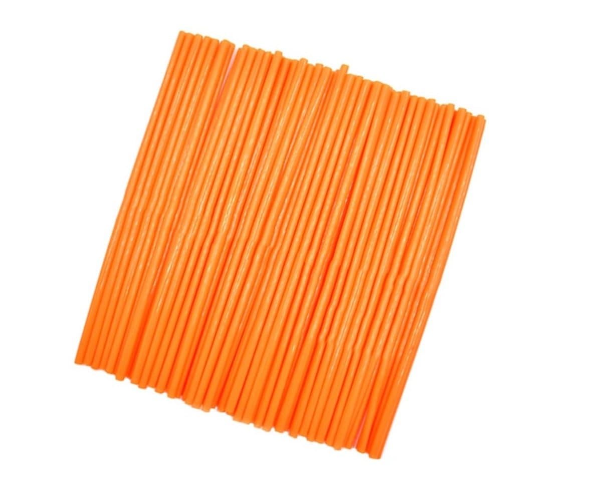 72Pcs Wheel Rim Spoke Skins Covers Wrap Decor Protector Kit For Motorcycle Motocross Dirt Bike (Orange)