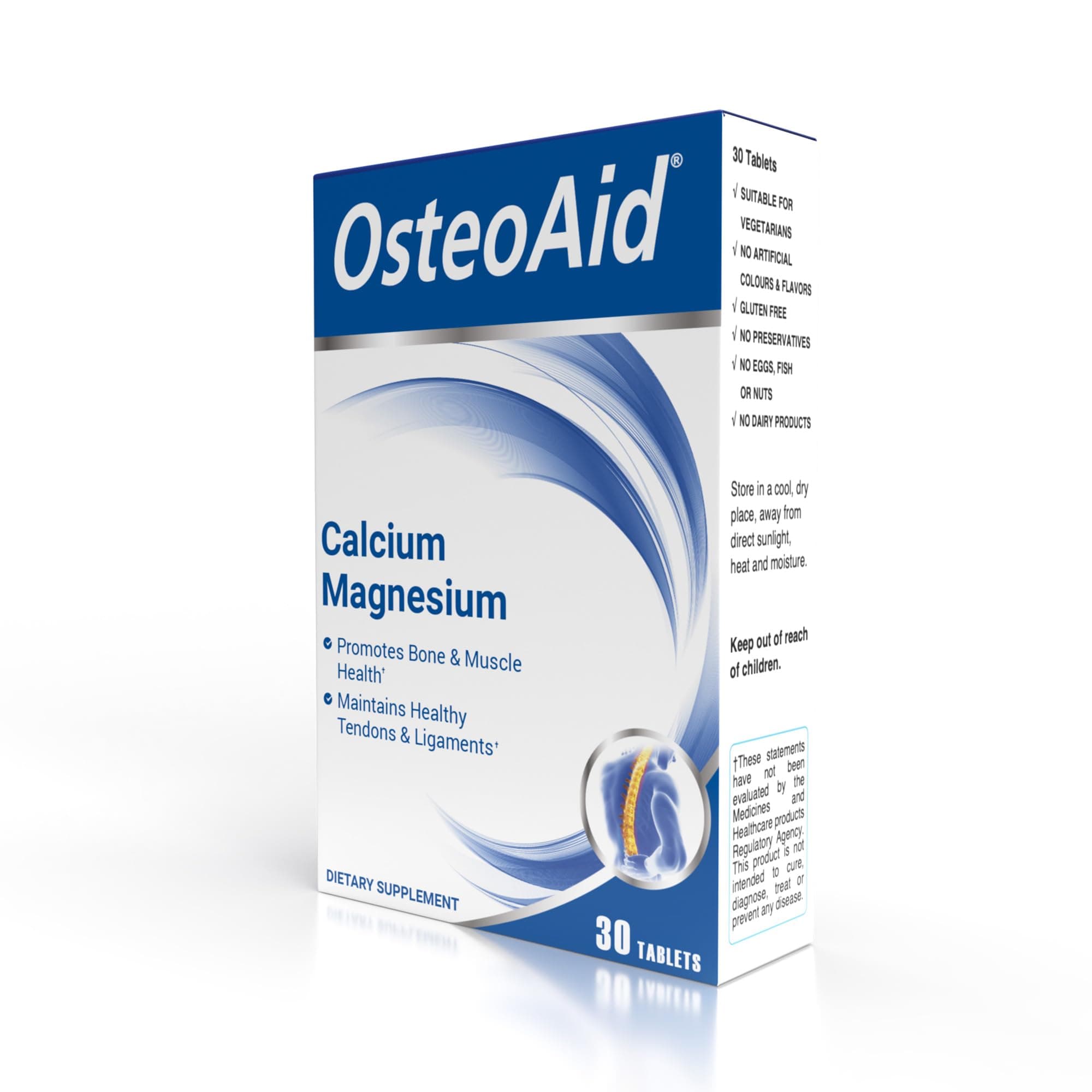 Osteoaid Original Calcium Magnesium | Promotes Bone & Muscle Health | Maintains Healthy Tendons & Ligaments | 30 Tablets