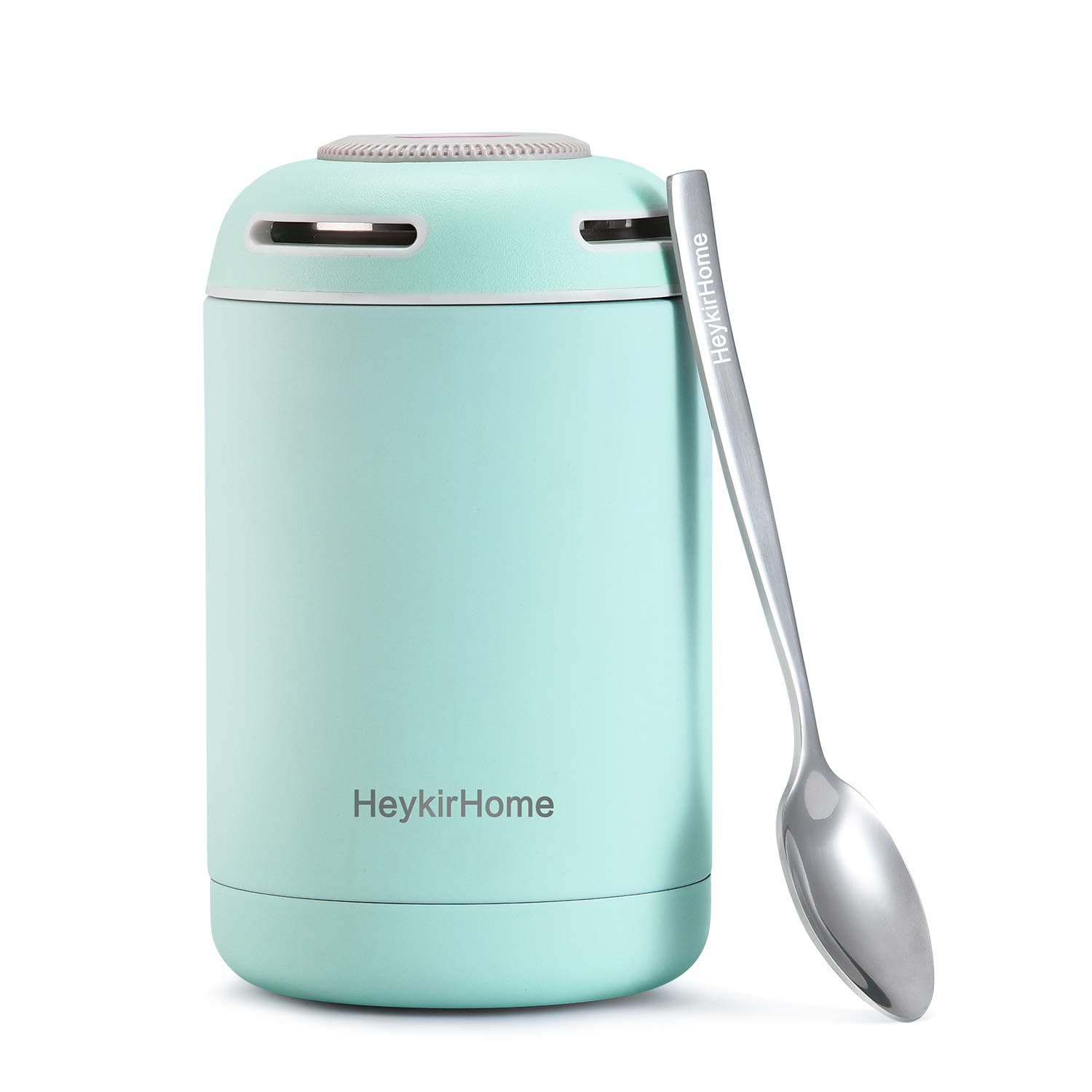 Lunch Food Jar 16 oz,Vacuum Insulated Stainless Steel Lunch Thermos with Spoon for KIDS and Adults- Blue