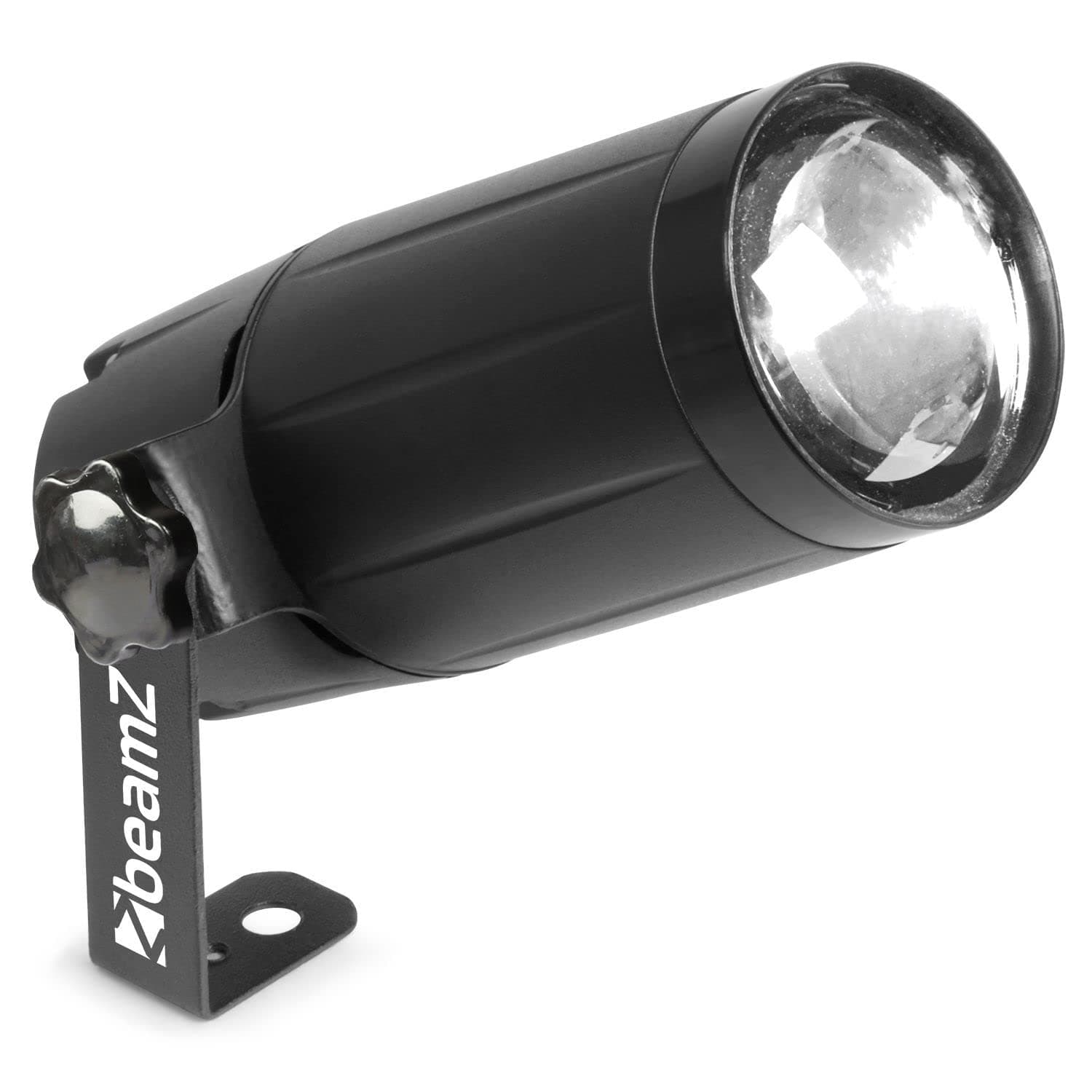beamz LED Pinspot Light 6W - High Brightness White LED Spotlight with 10-Degree Beam Angle for DJ, Disco, Stage & Theatre Lighting Effects, Plastic Housing, Low Heat & Energy Consumption