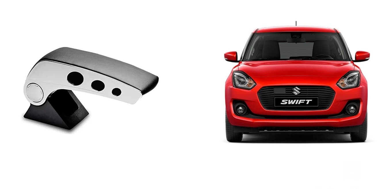 AUTO CAR WINNER Stylish Dual Tone Car Armrest Console Black & Chrome for NEW MARUTI SWIFT 2018 VDI