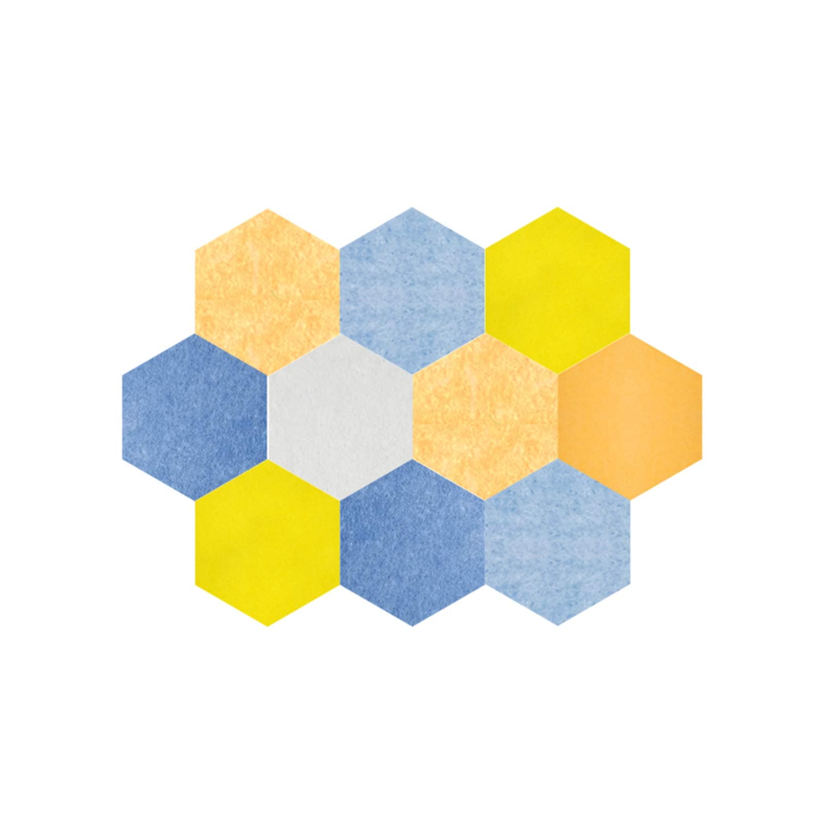 Z-XIYIN Children's Bedroom Decorative Wall Stickers, Creativity Hexagon Acoustic Panels Color Photo Wall Felt Board 10PCS(Color:#6)