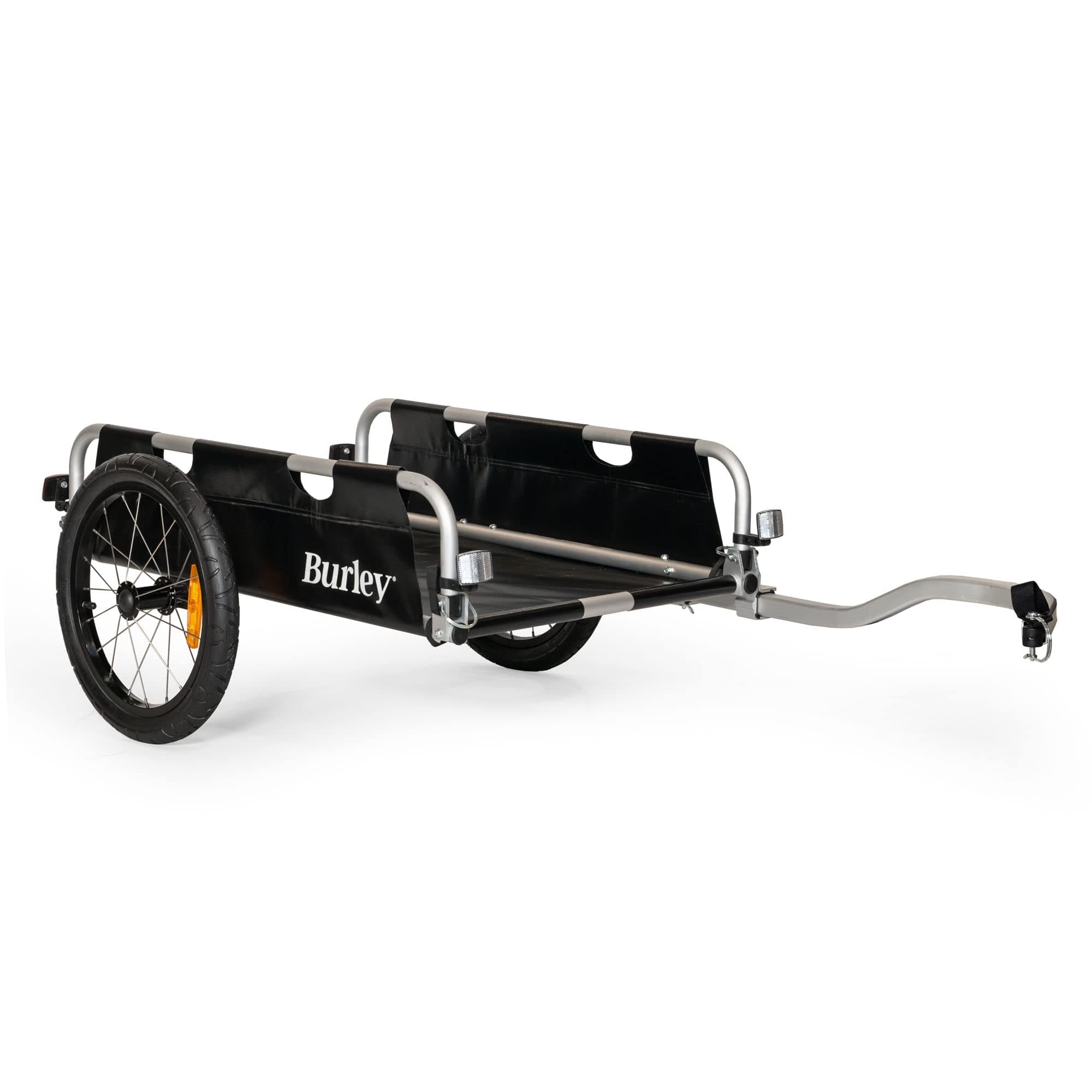 Burley Flatbed | Aluminum Open Cargo Bike Trailer Designed for Larger Loads with 100 lb Capacity & Compact Fold