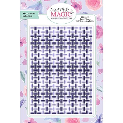 Card Making Magic Embossing Folder Basket Weave 5in x 7in by Christina Griffiths