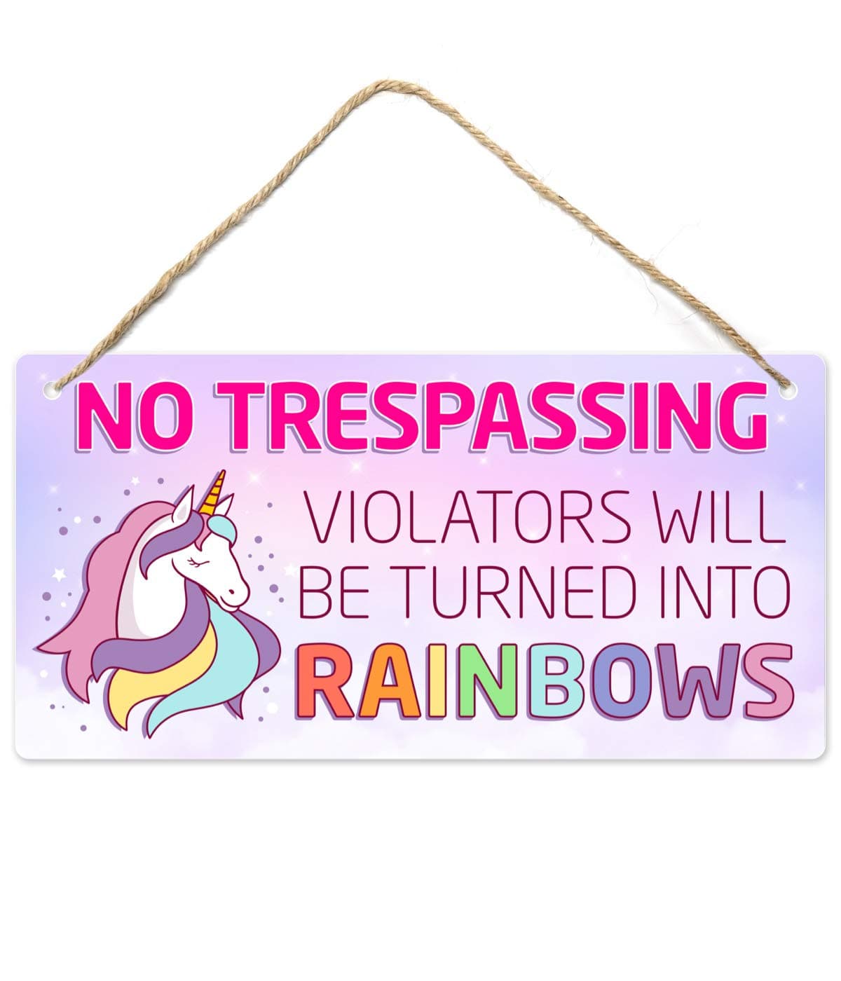 Unicorn Decor for Girls Room, Decorations For Bedroom, 12″x6″ PVC Plastic Decoration Hanging Sign, High Precision Printing, Water Proof