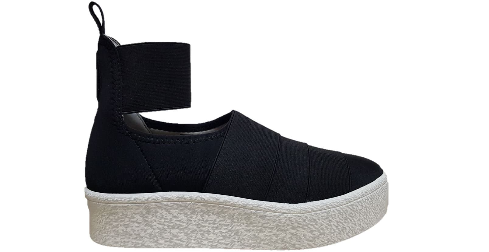 FESSURA Shoes BI Sock Baby Woman Lycra Black Elastic Black White