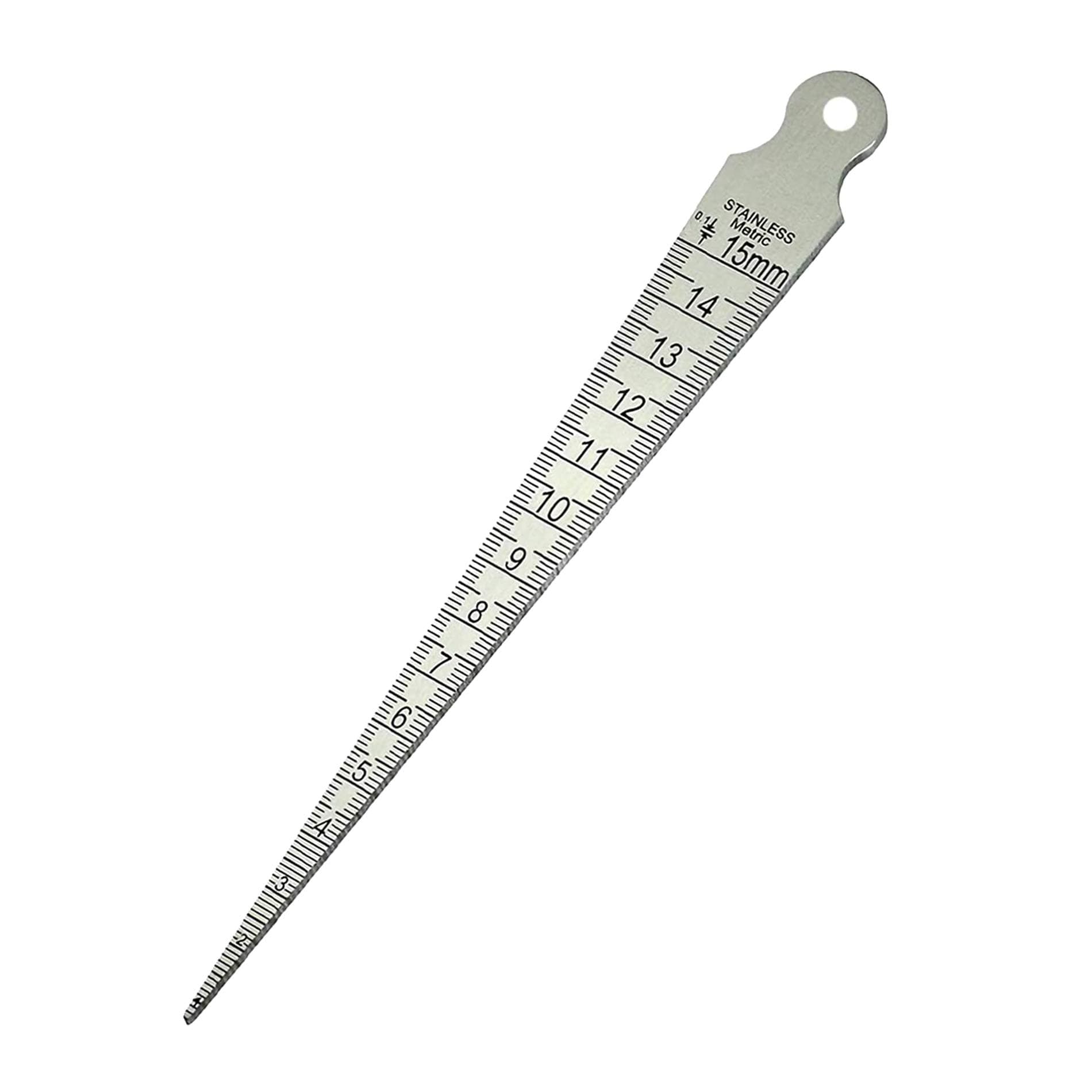 Taper Gauge 1-15mm Stainless Steel Taper Welding Gauge Inch Metric Feeler Gap Hole Measure Tool