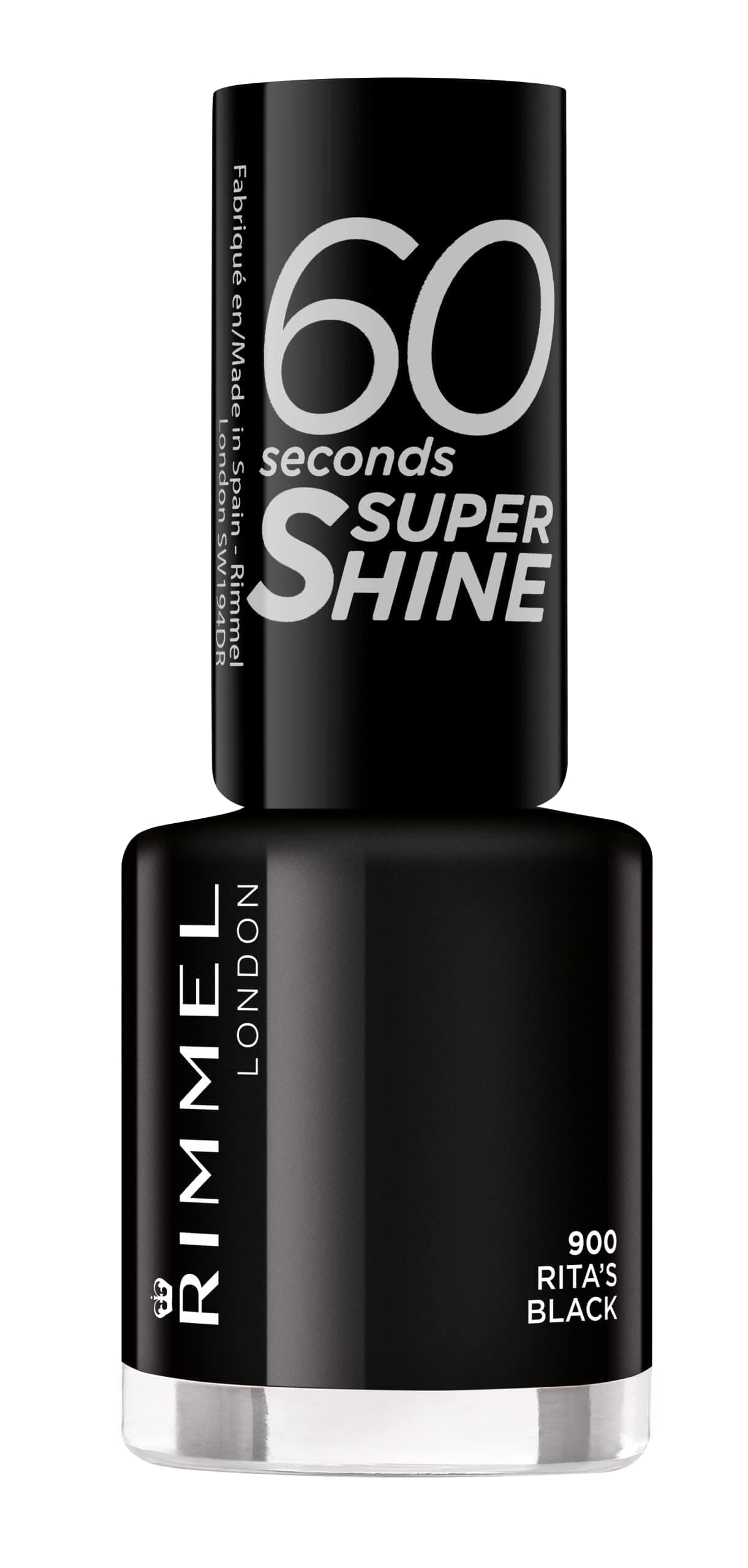 Rimmel Rita Ora 60 Seconds Nail Polish, Shades of Black Rita's Black