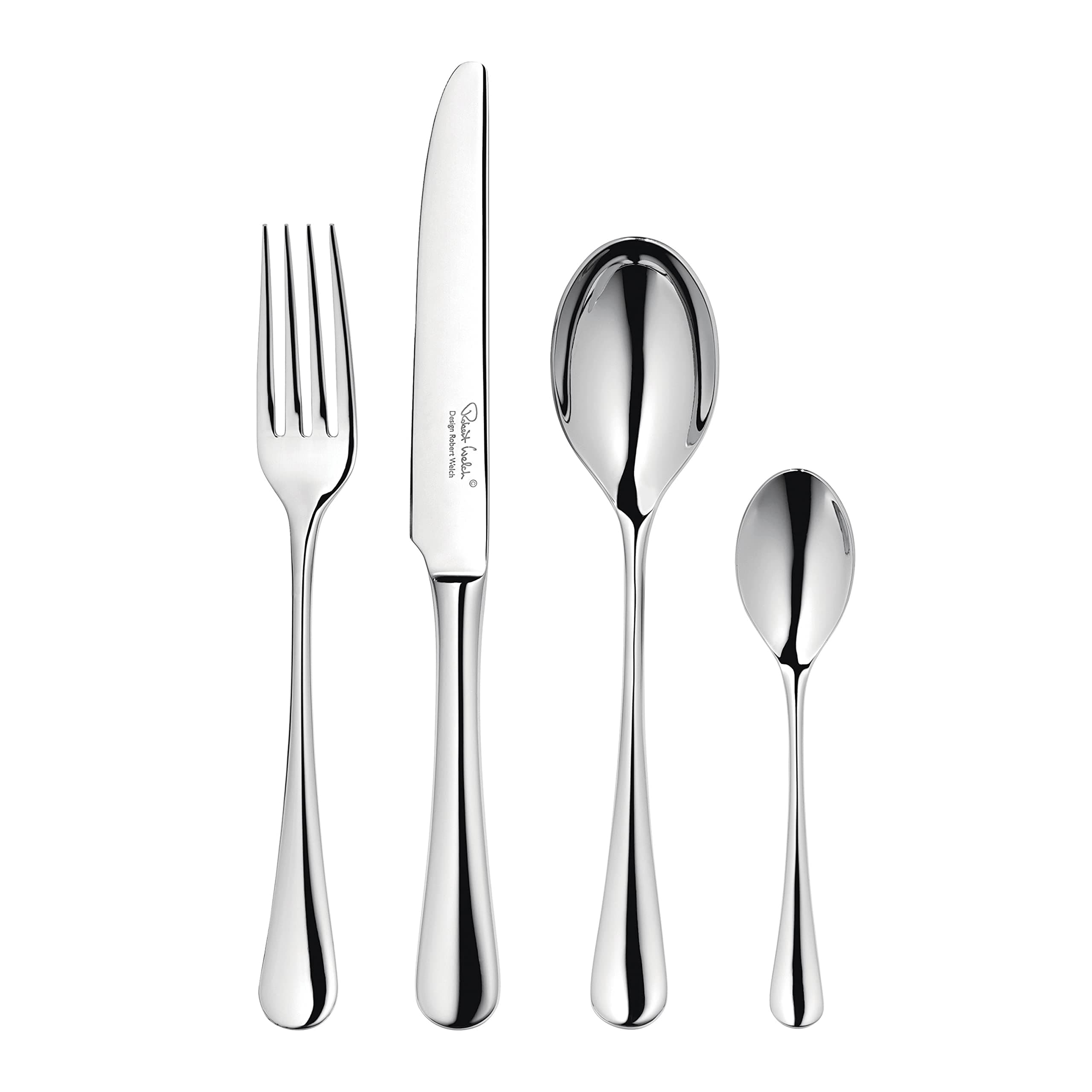 Radford Bright, 24 Piece Cutlery Set for 6 People. Made from Stainless Steel. Dishwasher Safe.
