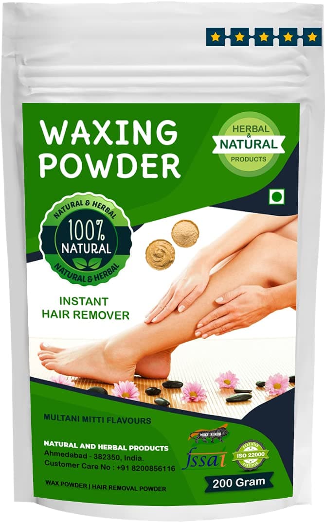 Waxing Powder | Wax Powder | Hair Removal Powder | Multani Mitti Flavours For Instant Hair Remover, Zero Pain- 200 Gram