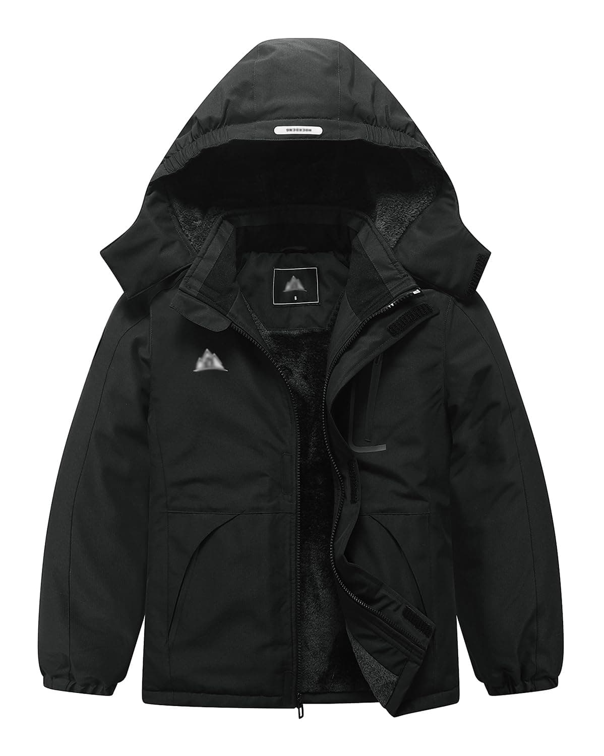 Kid's Ski Jacket Waterproof Winter Coat Boy's and Girl's Fleece Snowboarding Jackets with Detachable Hood