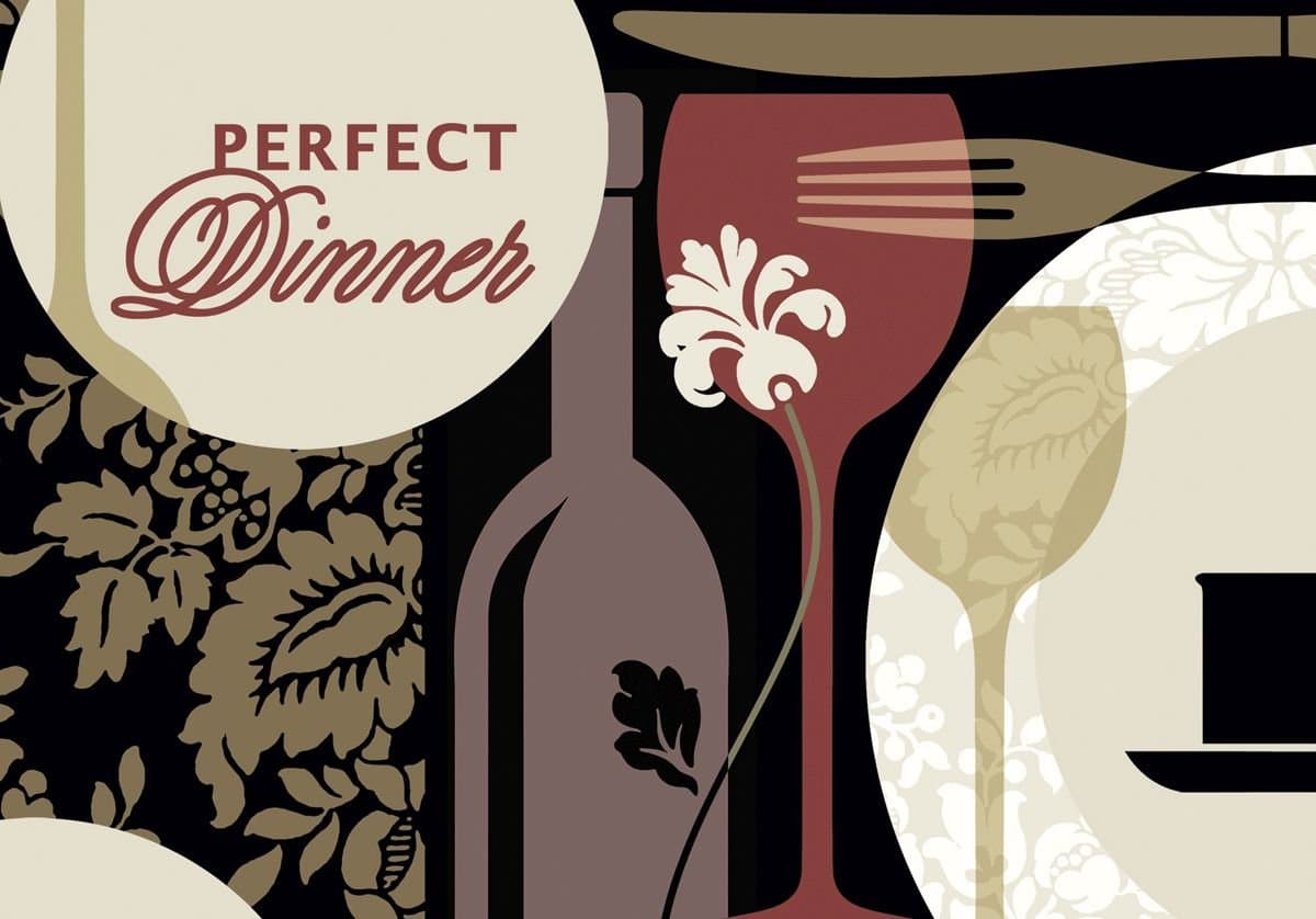 Platin Art Deco Table Glass Place Mat, Perfect Dinner, 17.04" x 11.9"