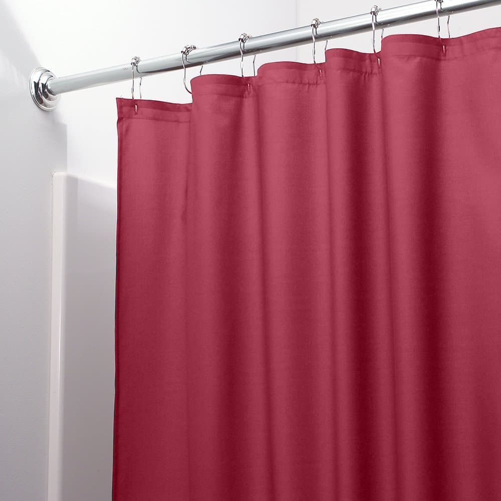 (Burgundy) - Elaine Karen Vinyl Shower Curtain Liner with Rustproof Metal Grommets for Bathroom Showers and Bath Tubs - Mildew Resistant and Waterproof Shower Liner - Burgundy, 70 x 72