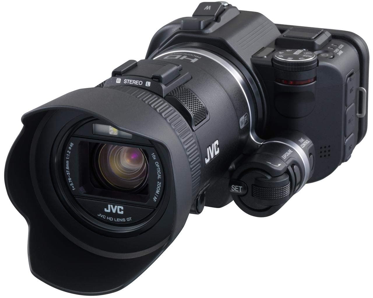 JVC GC-PX100BUS GC-PX100 Full HD Everio Camcorder, 10X Optical Zoom, 200X Digital Zoom, Black