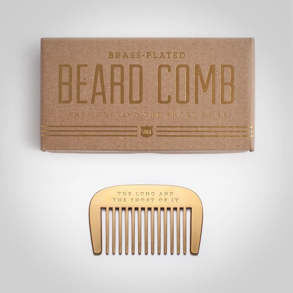 Brass Plated Beard Comb