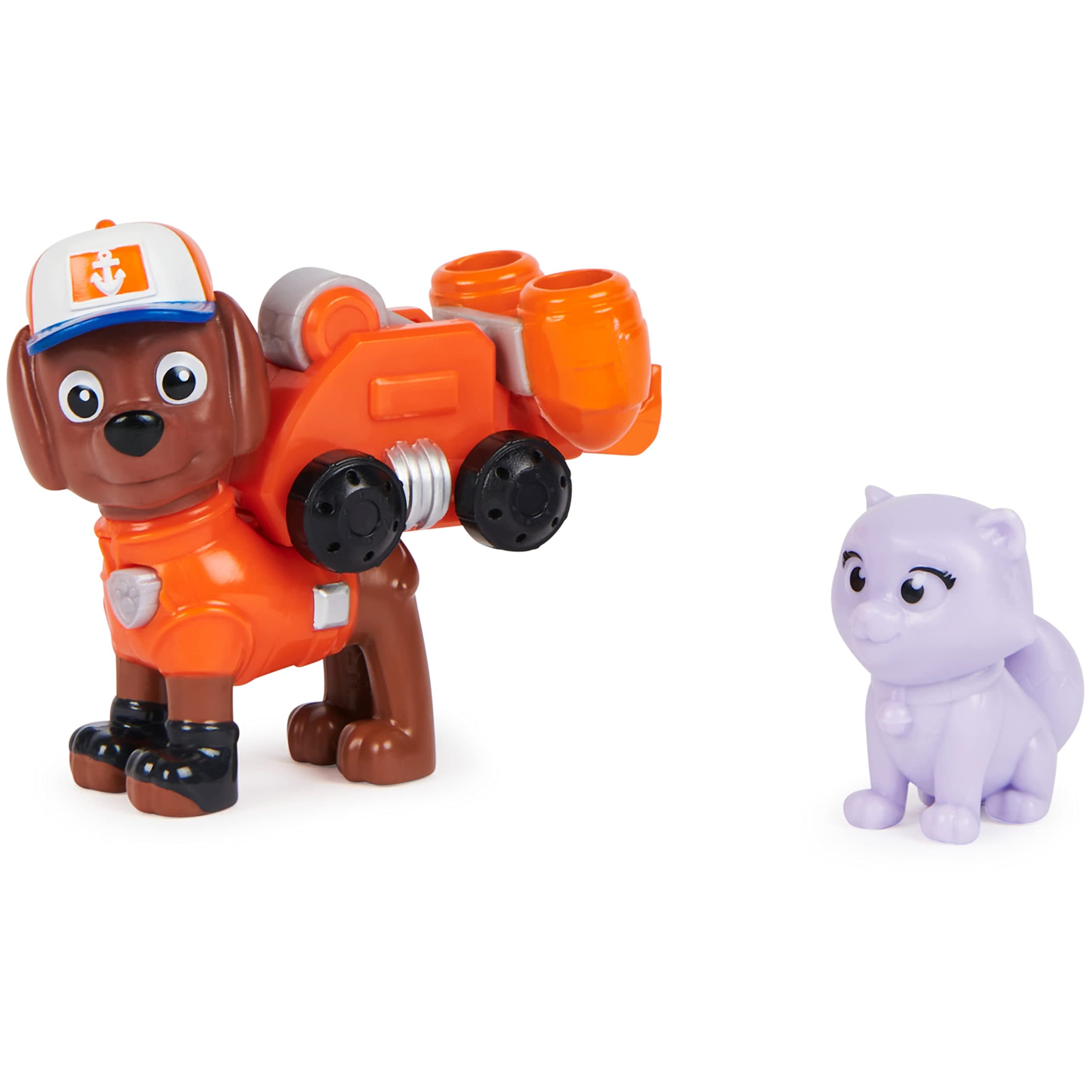 Paw Patrol Big Truck Pups Zuma Action Figure with Clip-on Rescue Drone, Command Center Pod and Animal Friend Kids Toys for Ages 3 and up
