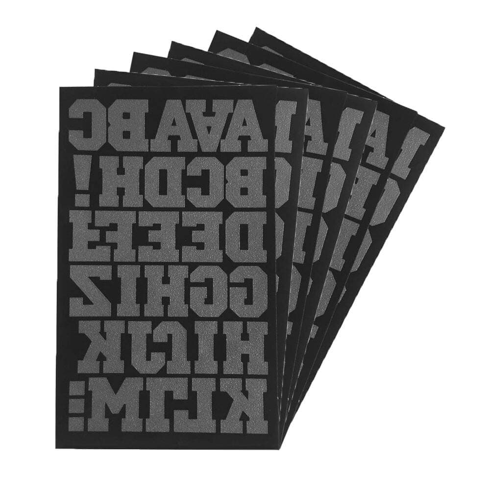 Magfok Iron-on Transfer Letters Black 1-1/2-Inch, 6 Sheet (Black)