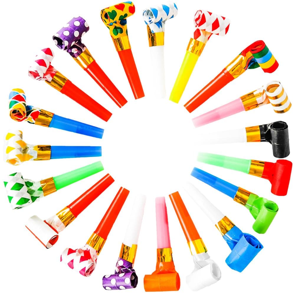 Chshhuao50 Pcs Funny Blowouts Blow Horns Birthday Party Whistles New Years Party Favors
