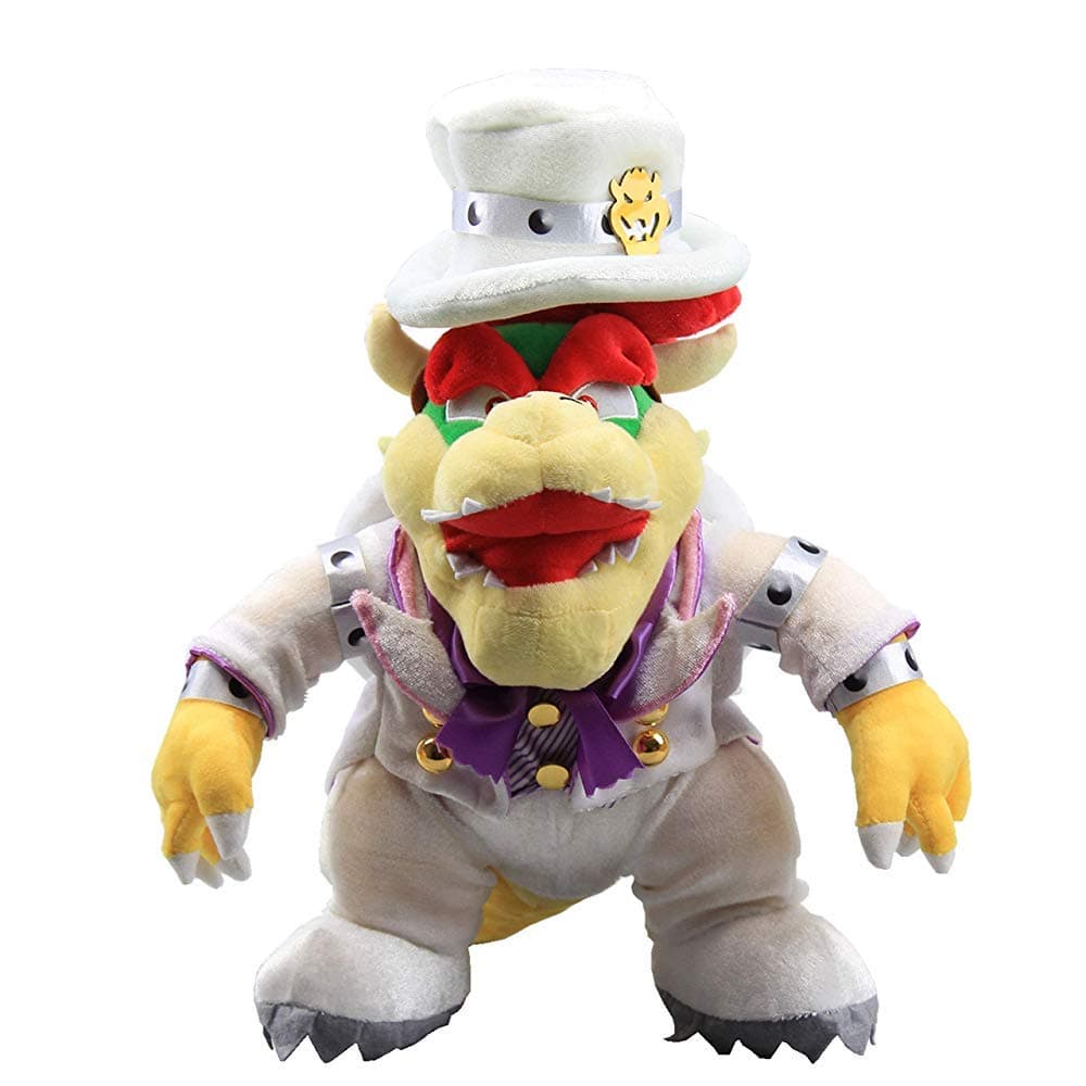 William Super Mario Odyssey King Bowser Wedding Plush Stuffed Koopa Figure Toys 14 Inches