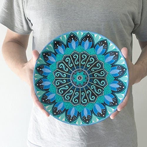 Ornamental plate, Hand painted decorative plate, Mandala art, Christmas gifts