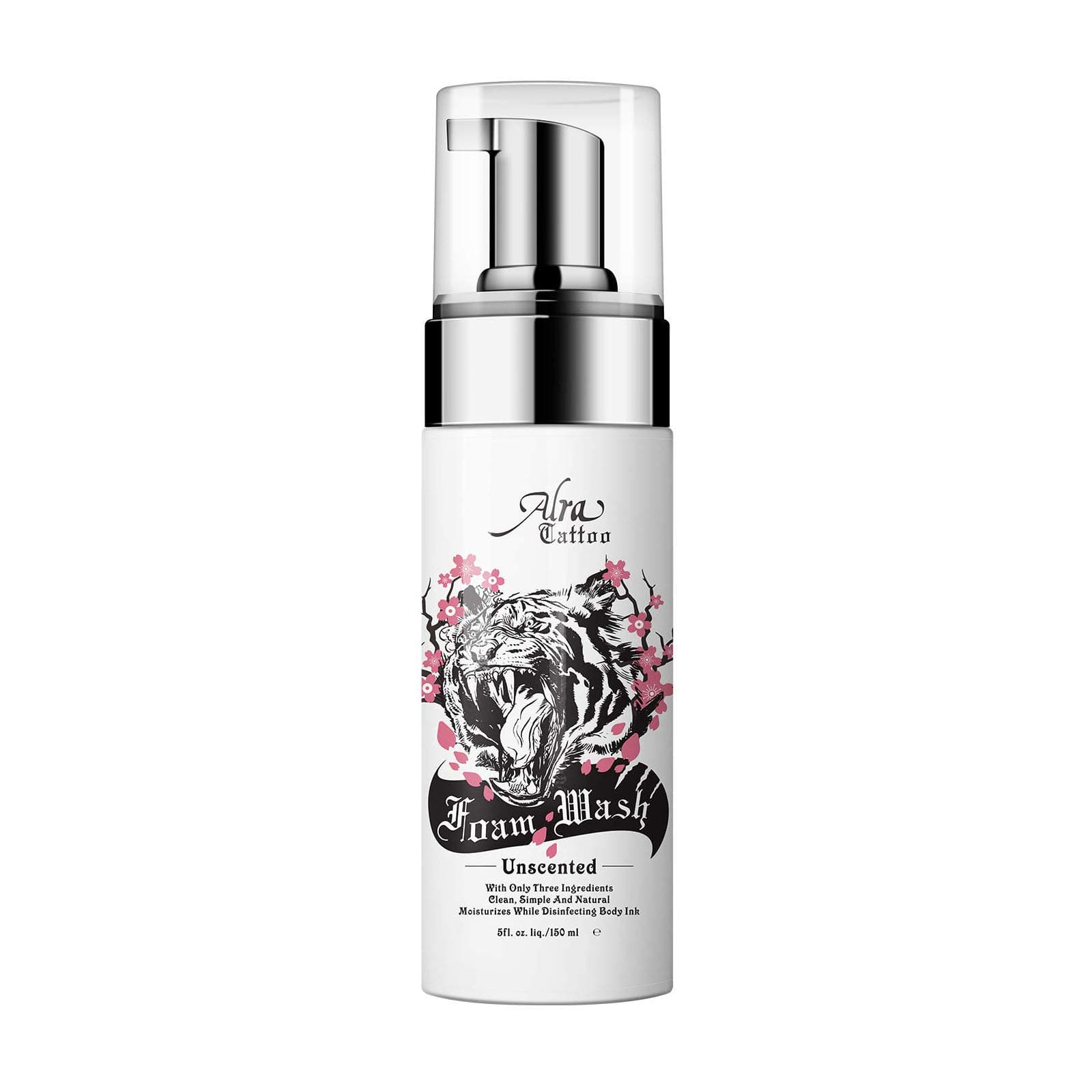 Alra Tattoo Unscented Foam Wash, White, 5 Fluid Ounce