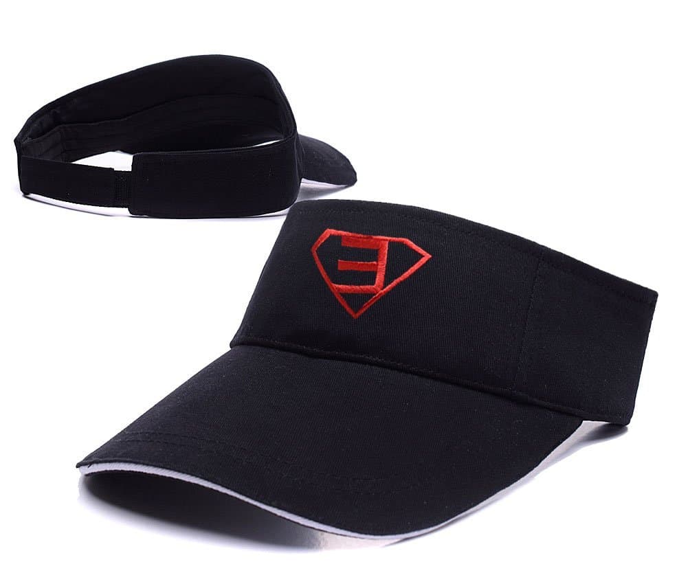 Zhhua Eminem Superman Logo Adjustable Embroidery Tennis Golf Baseball Hat Sun Visor Cap