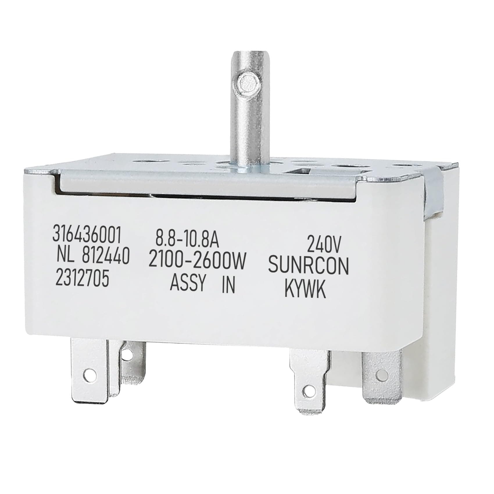 316436001 316021501 Range Infinite Switch for The Large Surface Burner Control Switch, Compatible with Frigidaire, Kenmore Stove, Replaces Parts: 5304506425 1155395, AP3885460, PS1145040, EAP1145040