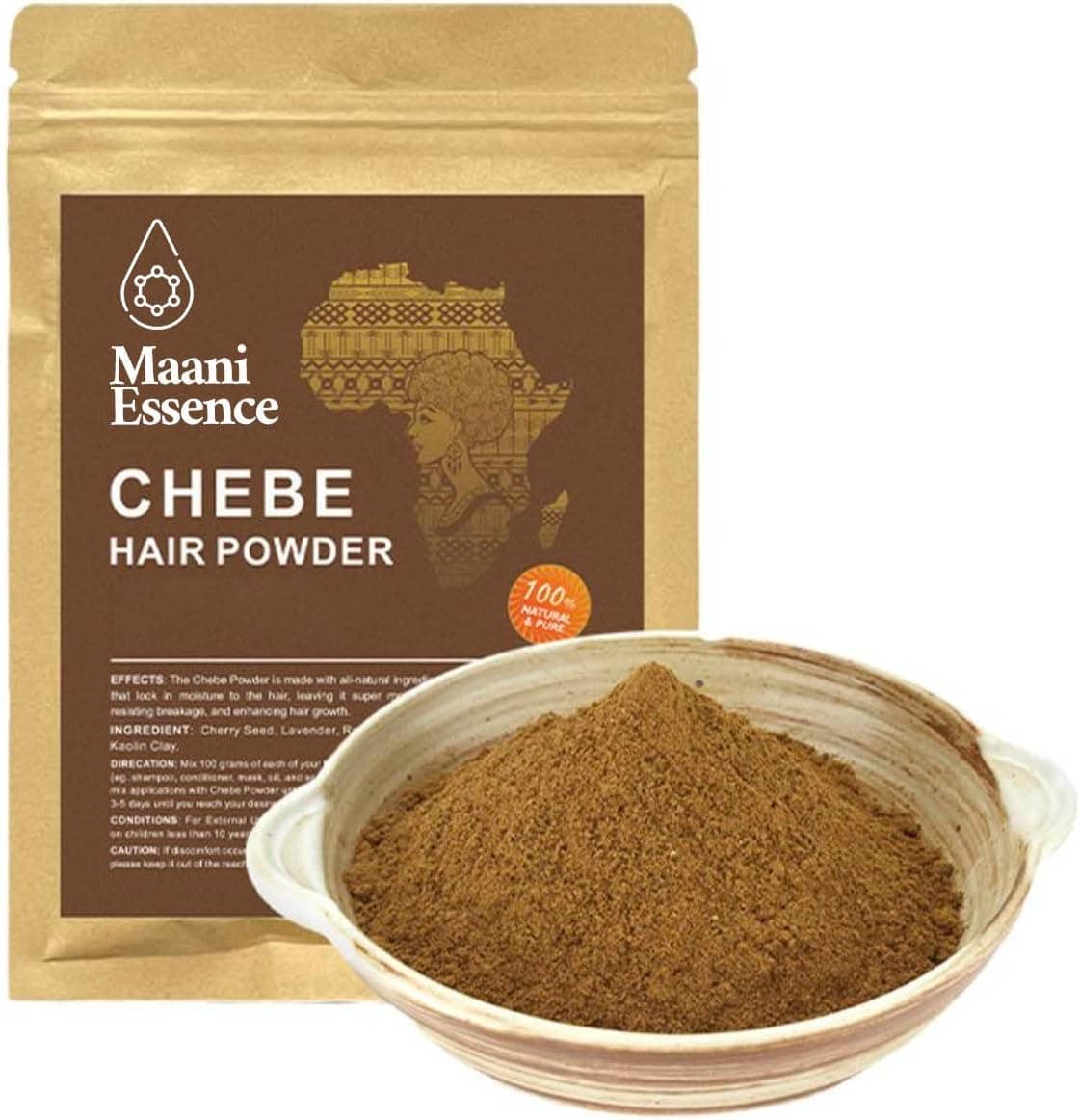 Maani Essence 100% African CHEBE POWDER 100% Natural Traditional Ingredients African Chebe Butter (100 Grams)