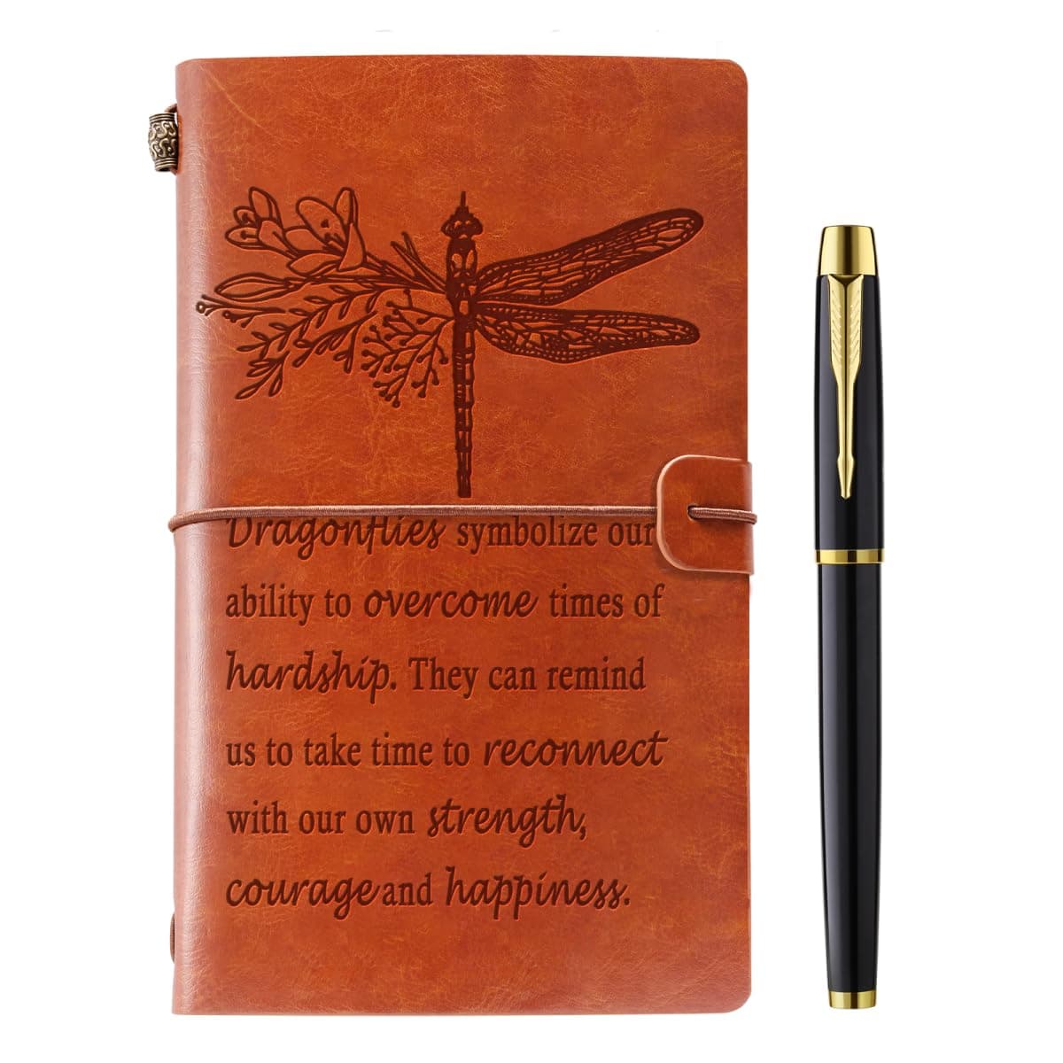 Dragonfly Gifts Leather Journal Notebook Dragonfly Gifts for Women Dragonfly Lover Gifts Inspirational Gifts Encouragement Gifts for Friends Women Men