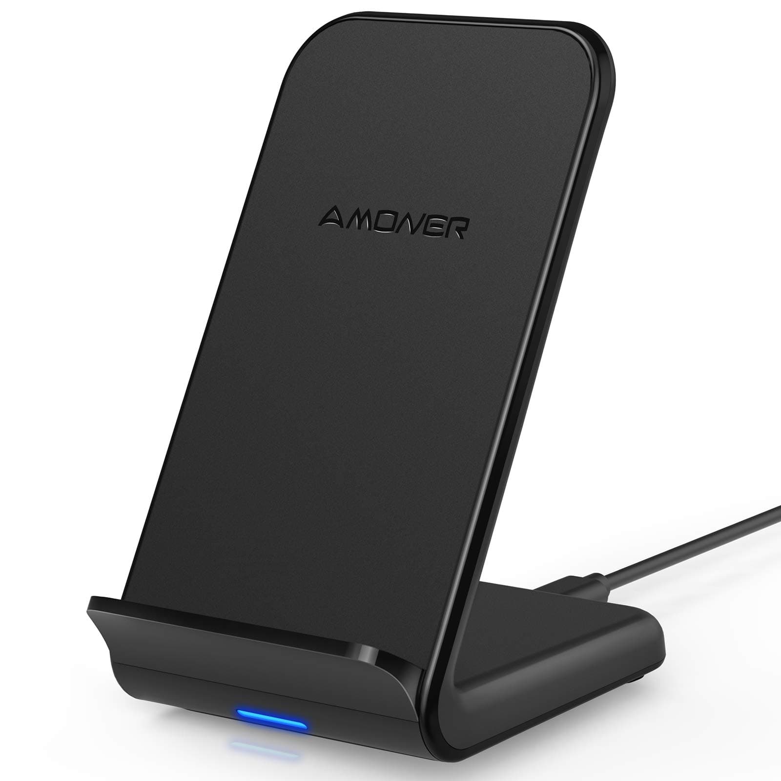 Amoner Wireless Charger Stand, 20W Fast Charger Qi-Certified 4-Modes Charging Compatible with iPhone 14 13 12 11 x 8 Samsung Galaxy Huawei P40 P30 Mate 30 20 Xiaomi 12 11(Power Supply Not Included)
